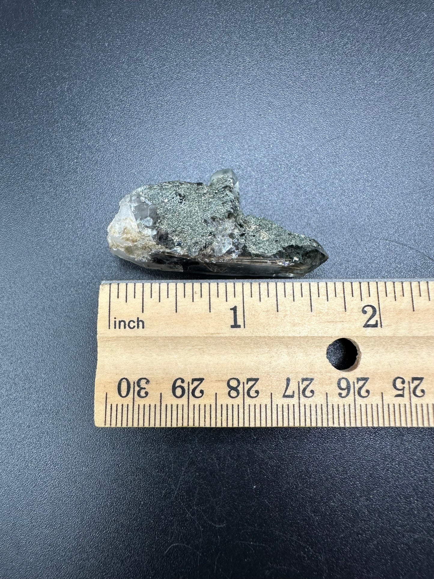 Hematite, Rutile, and Chlorite Included Quartz Specimen