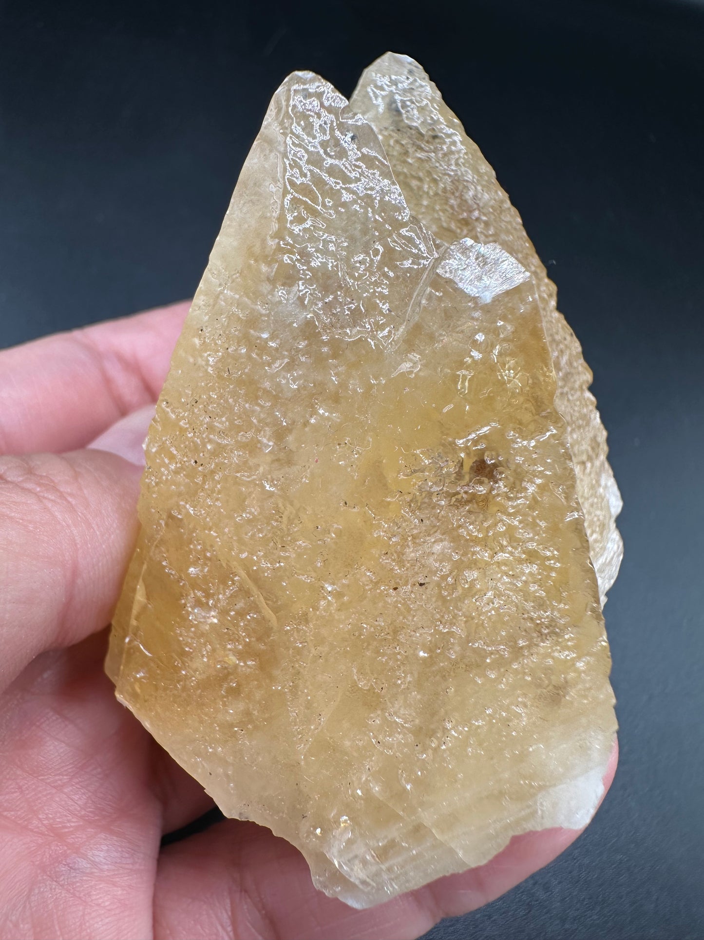 Etched Calcite Twins with Galena