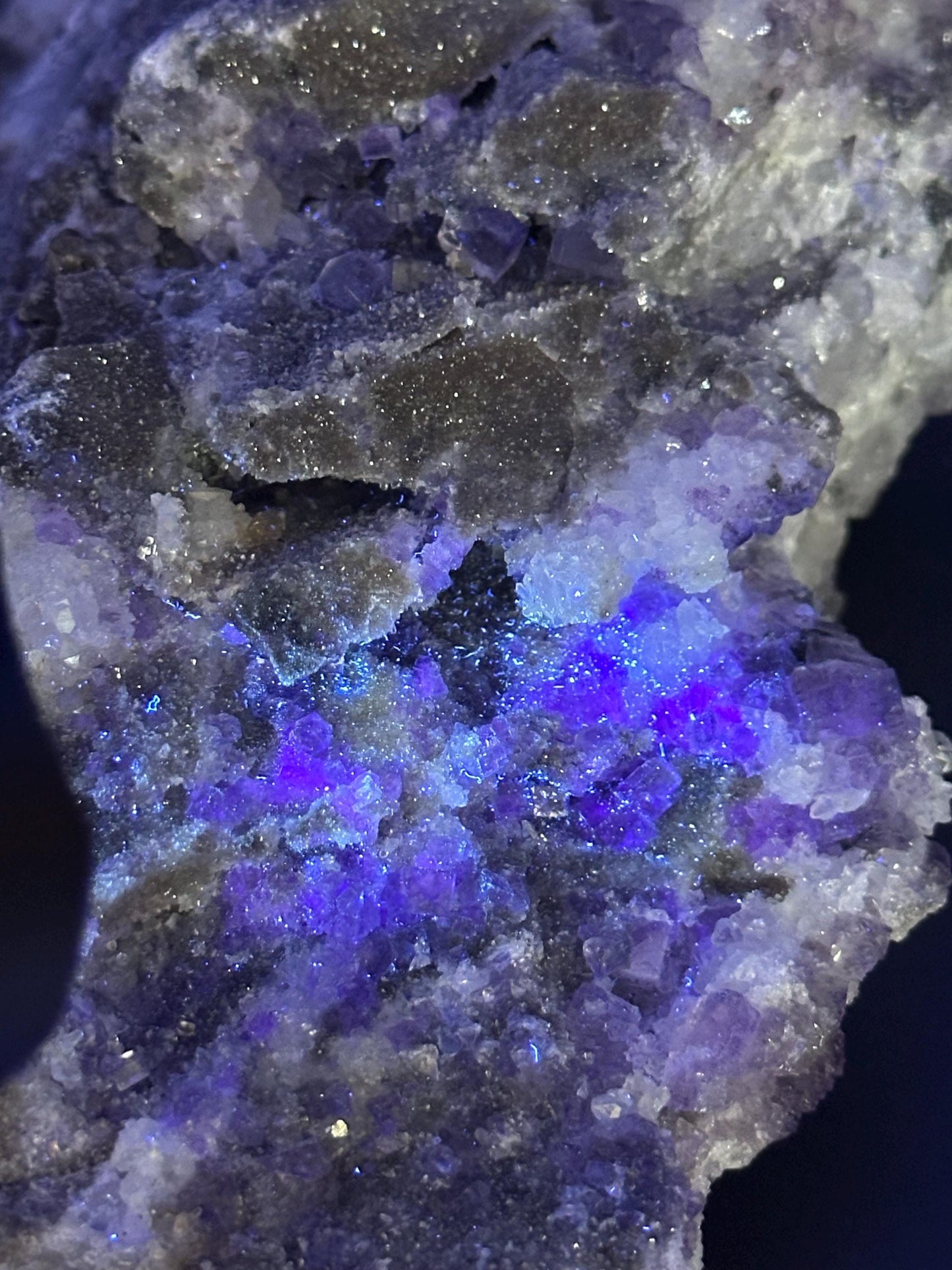 Fluorite with Quartz on Matrix from Spain