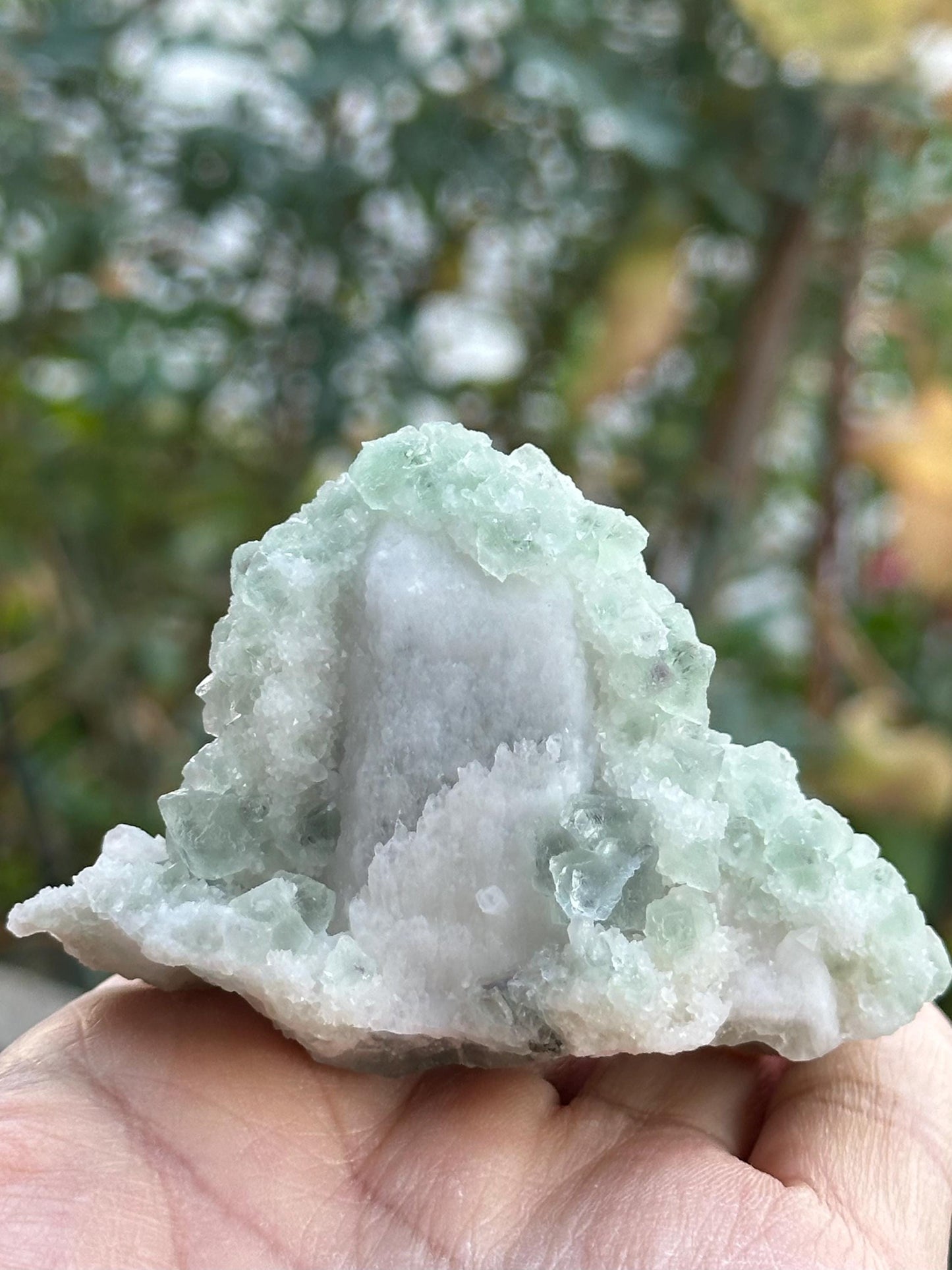 Fluorite with Candle Quartz from the Huanggangliang Mine