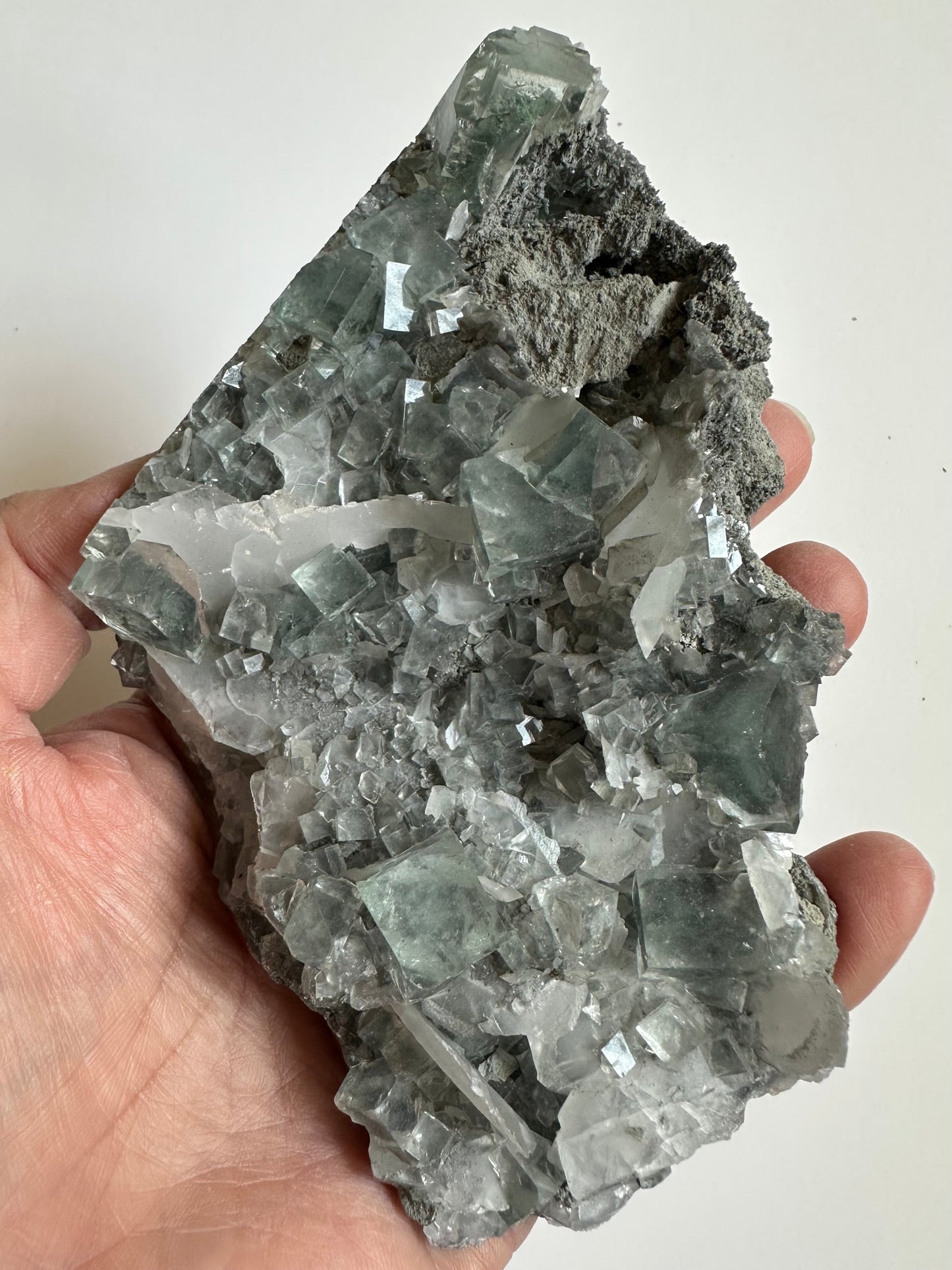 Glass Clear Green Fluorite Specimen from Xianghualing, Hunan, China