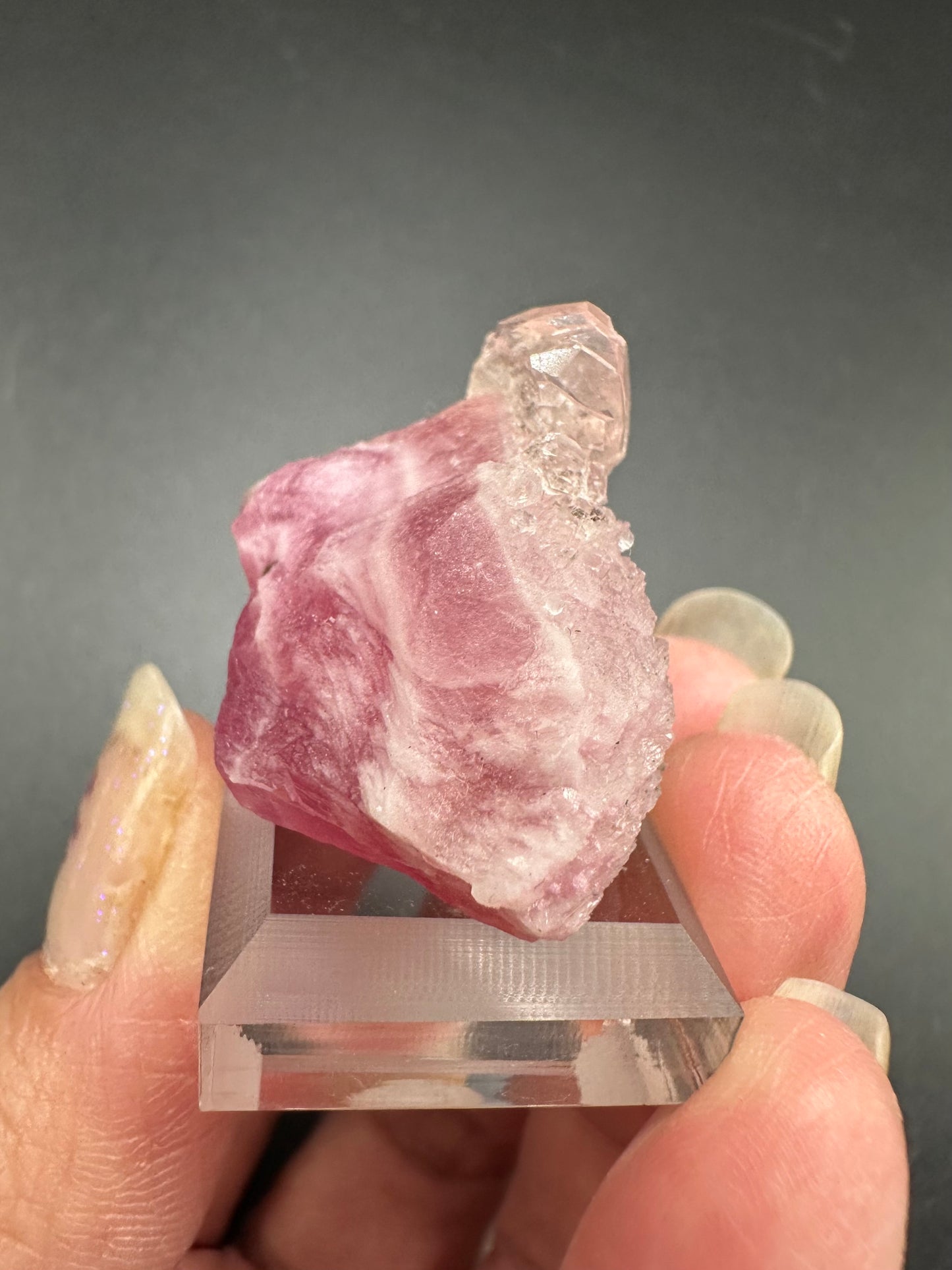 Calcite on Cobaltoan Calcite