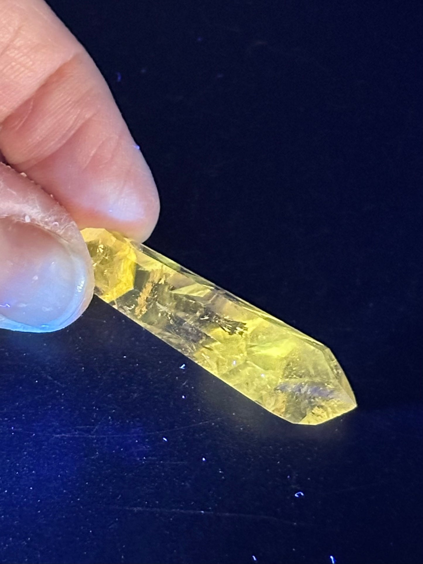 Small Polished Double Terminated UV Amethyst Crystal