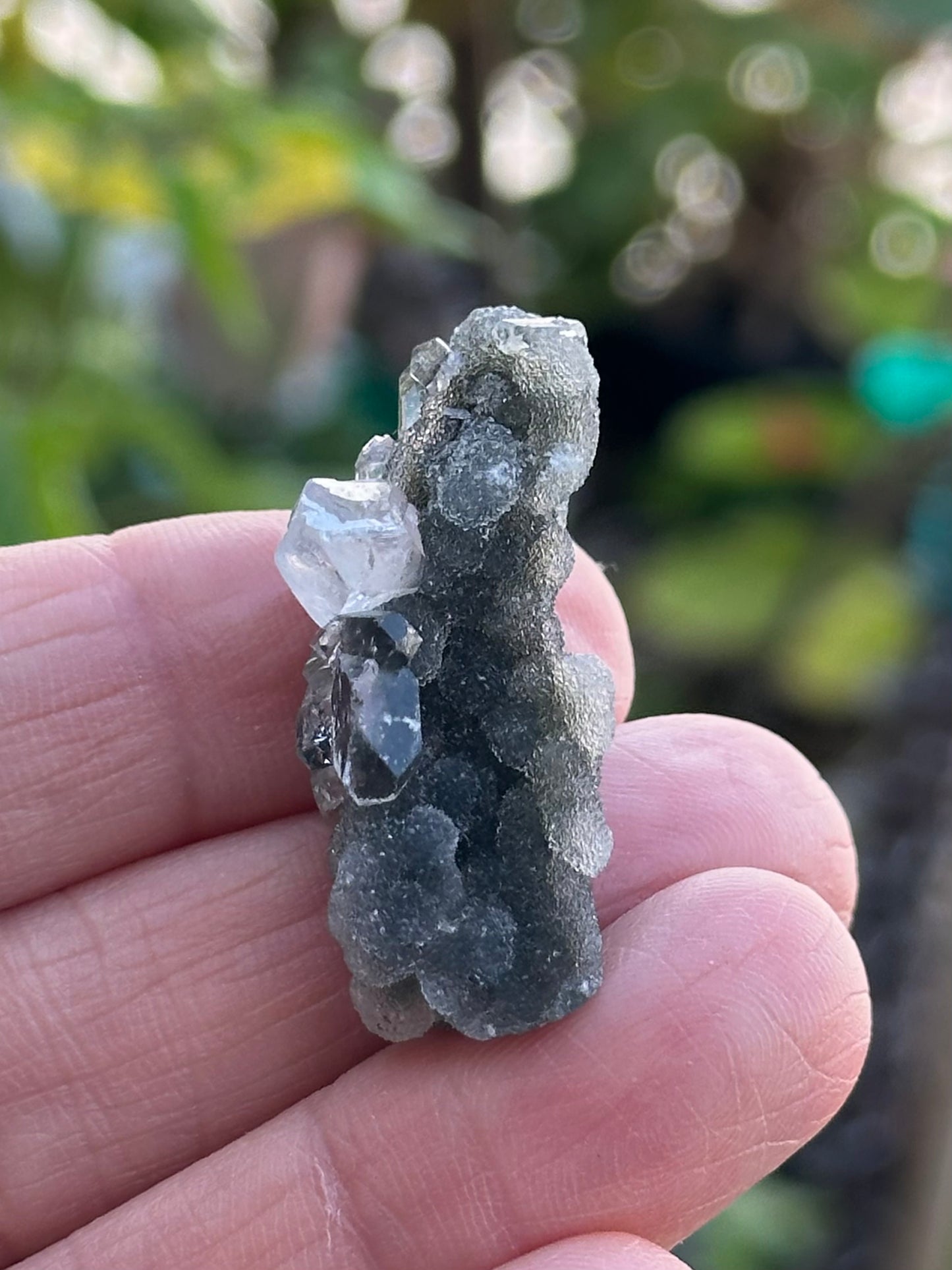 Black Chalcedony with Apophyllite