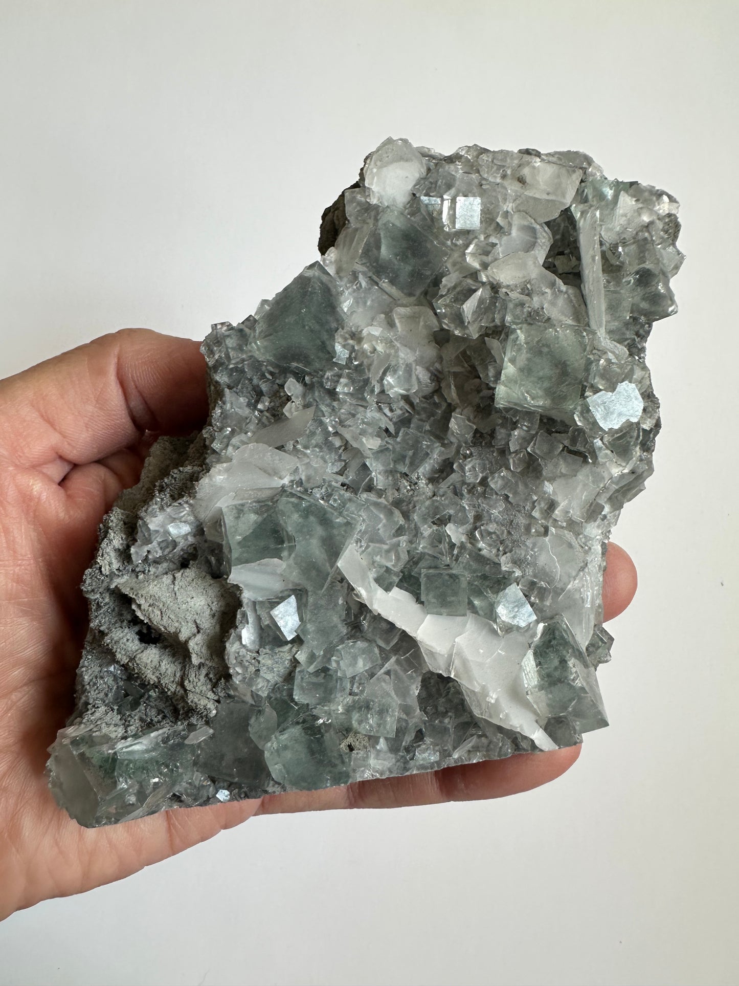 Glass Clear Green Fluorite Specimen from Xianghualing, Hunan, China