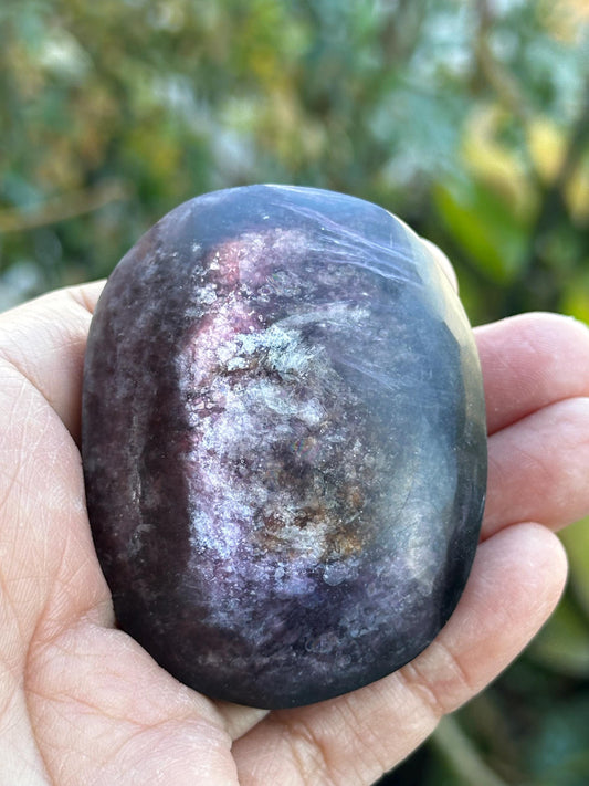 Lepidolite Palm Stone
