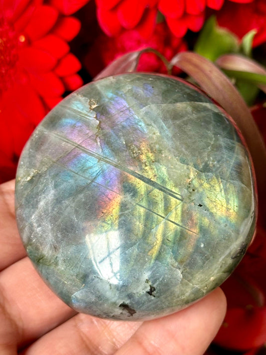 Labradorite Palm Stone from Madagascar