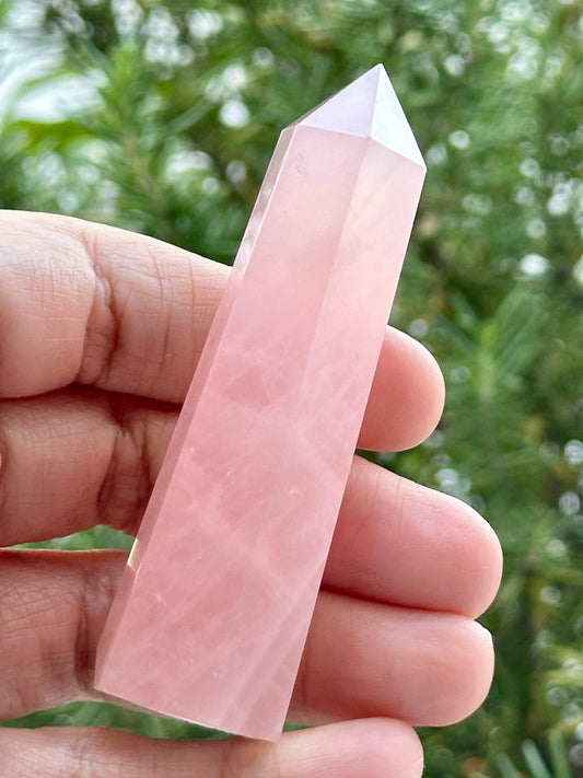 3 inch Rose Quartz Tower