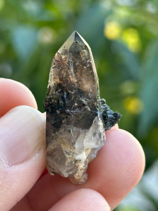 Smoky Quartz with Aegirine from Malawi