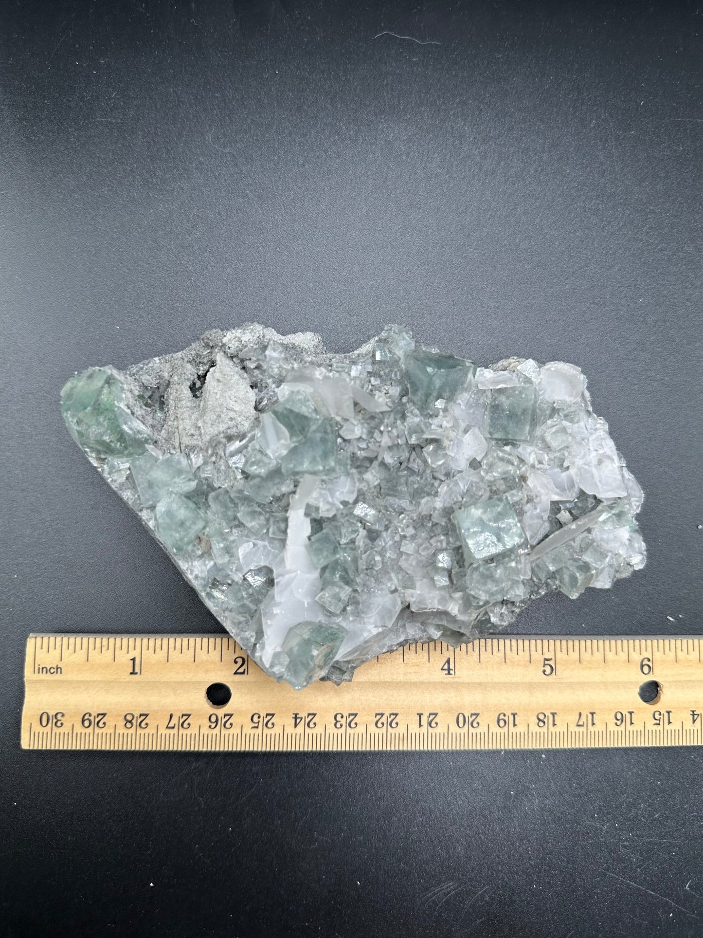 Glass Clear Green Fluorite Specimen from Xianghualing, Hunan, China