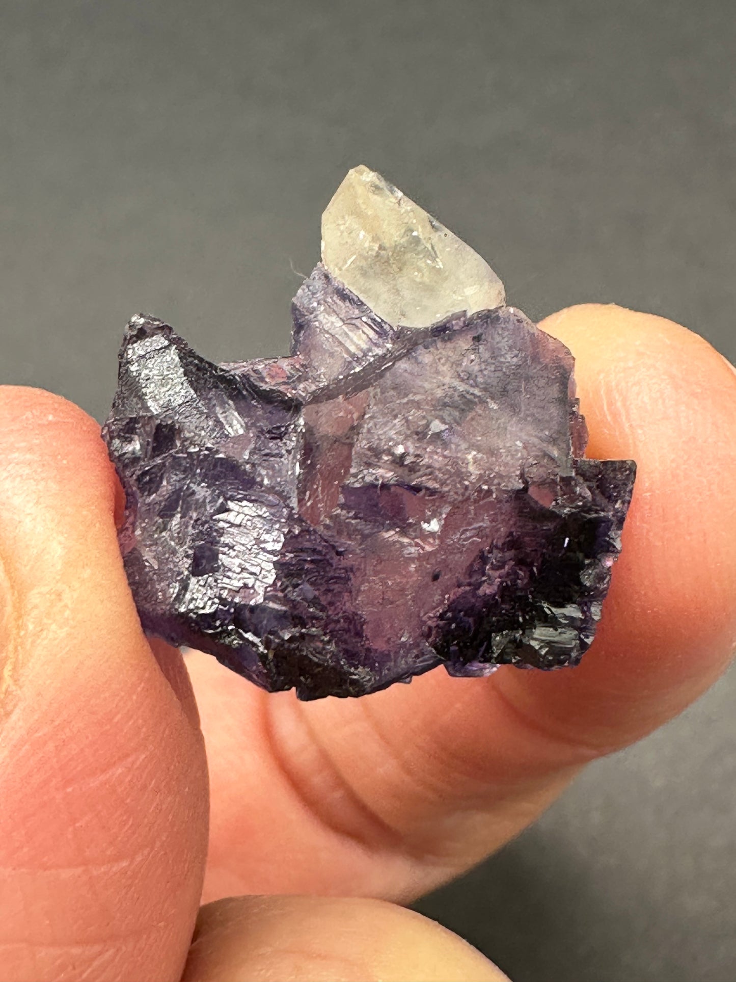Fluorite with Calcite from the Elmwood Mine