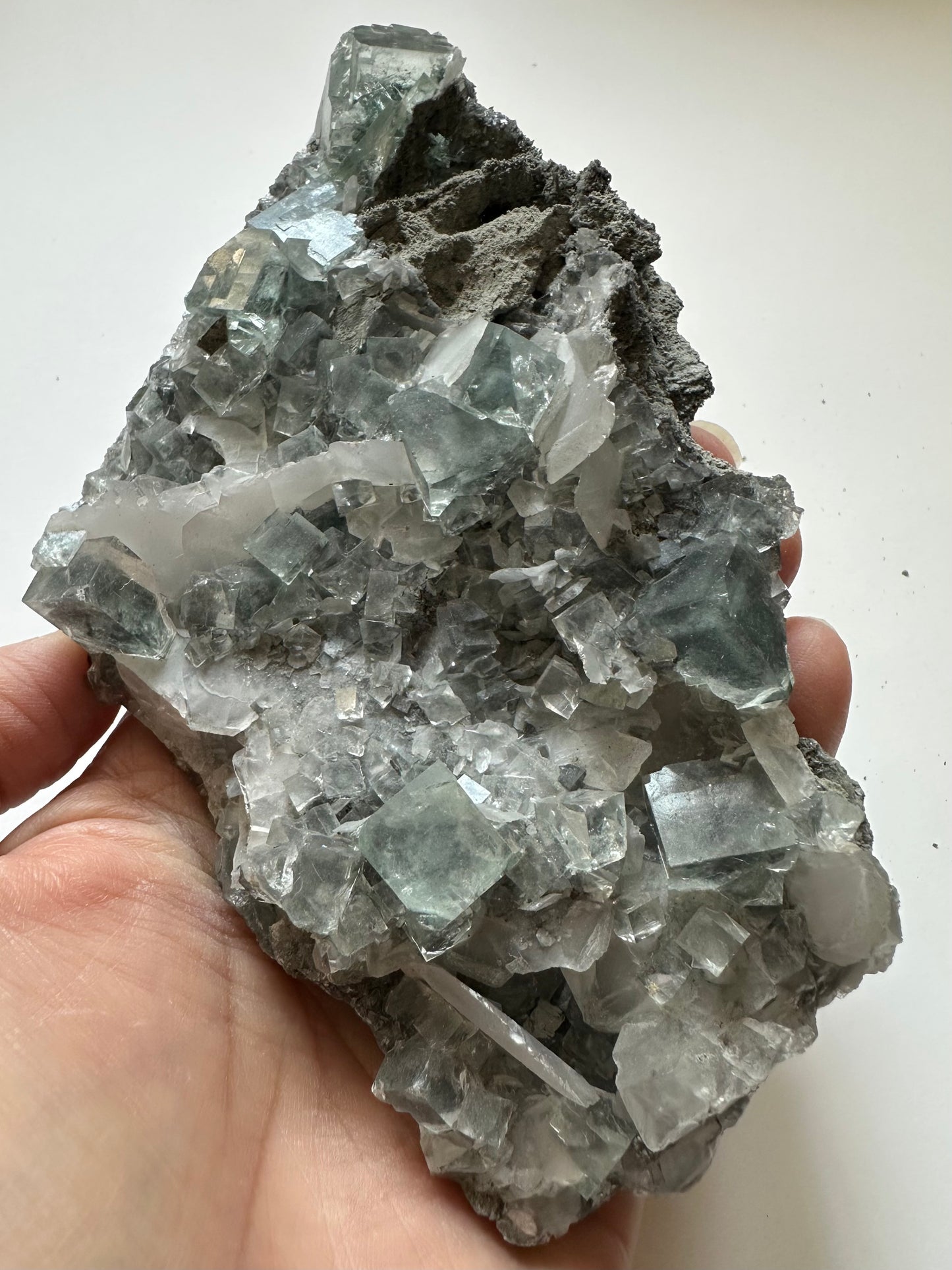 Glass Clear Green Fluorite Specimen from Xianghualing, Hunan, China