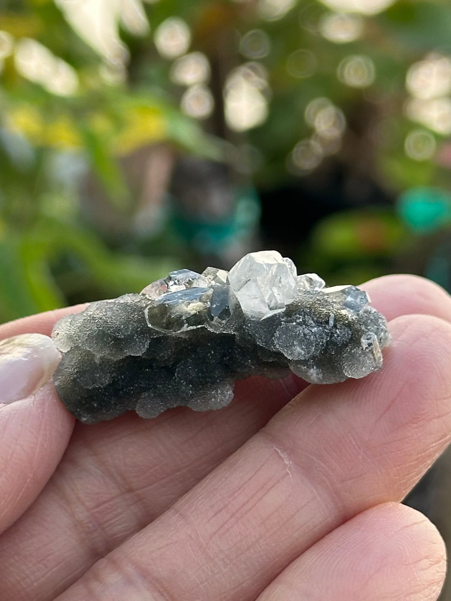 Black Chalcedony with Apophyllite