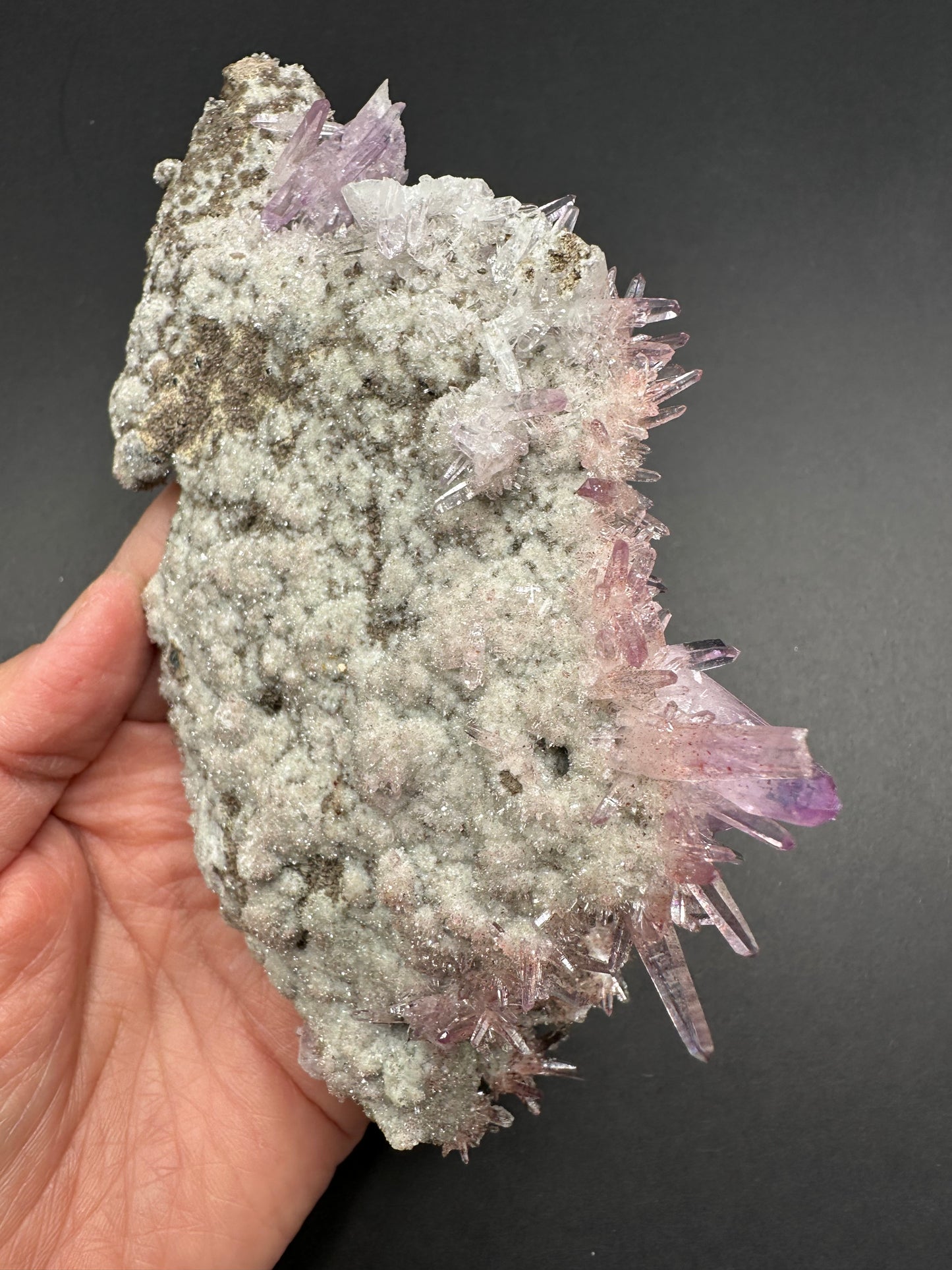 Veracruz Amethyst Crystals on Quartz Matrix