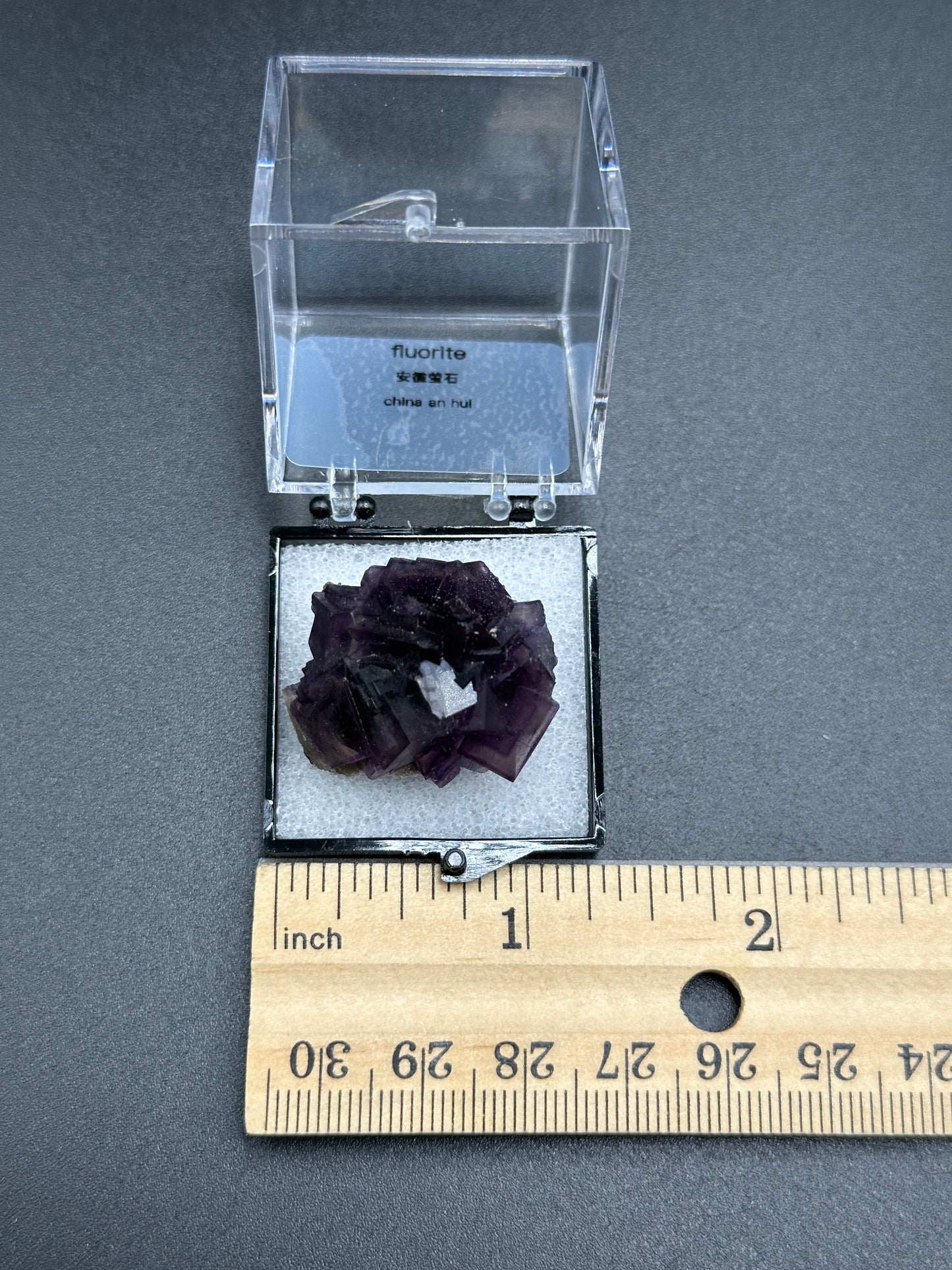 Fluorite in a perky box from Anhui, China