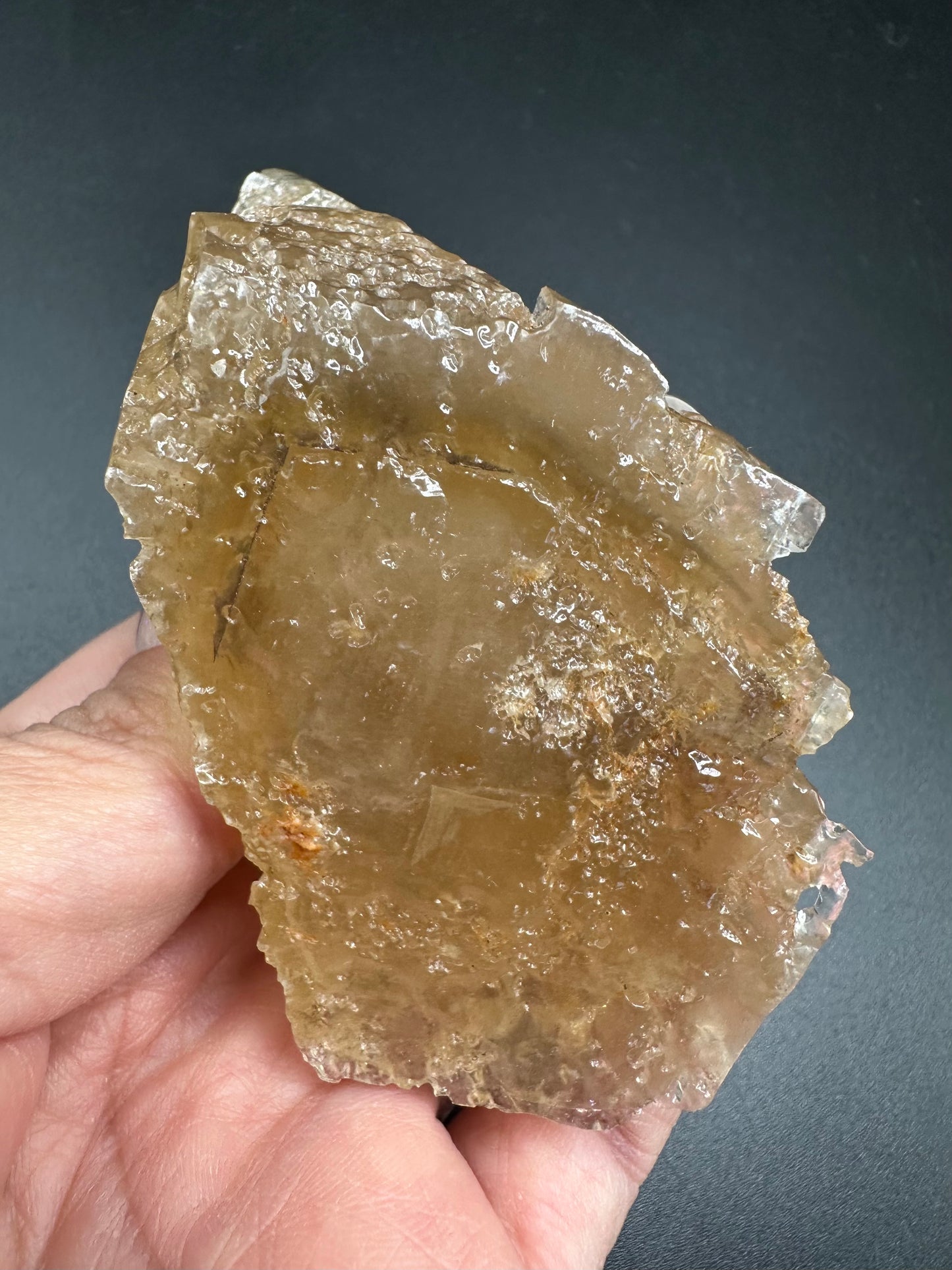 Etched Calcite with Galena