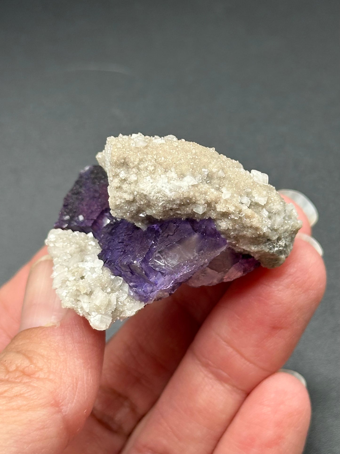 Fluorite with Dolomite and Quartz from the Elmwood Mine
