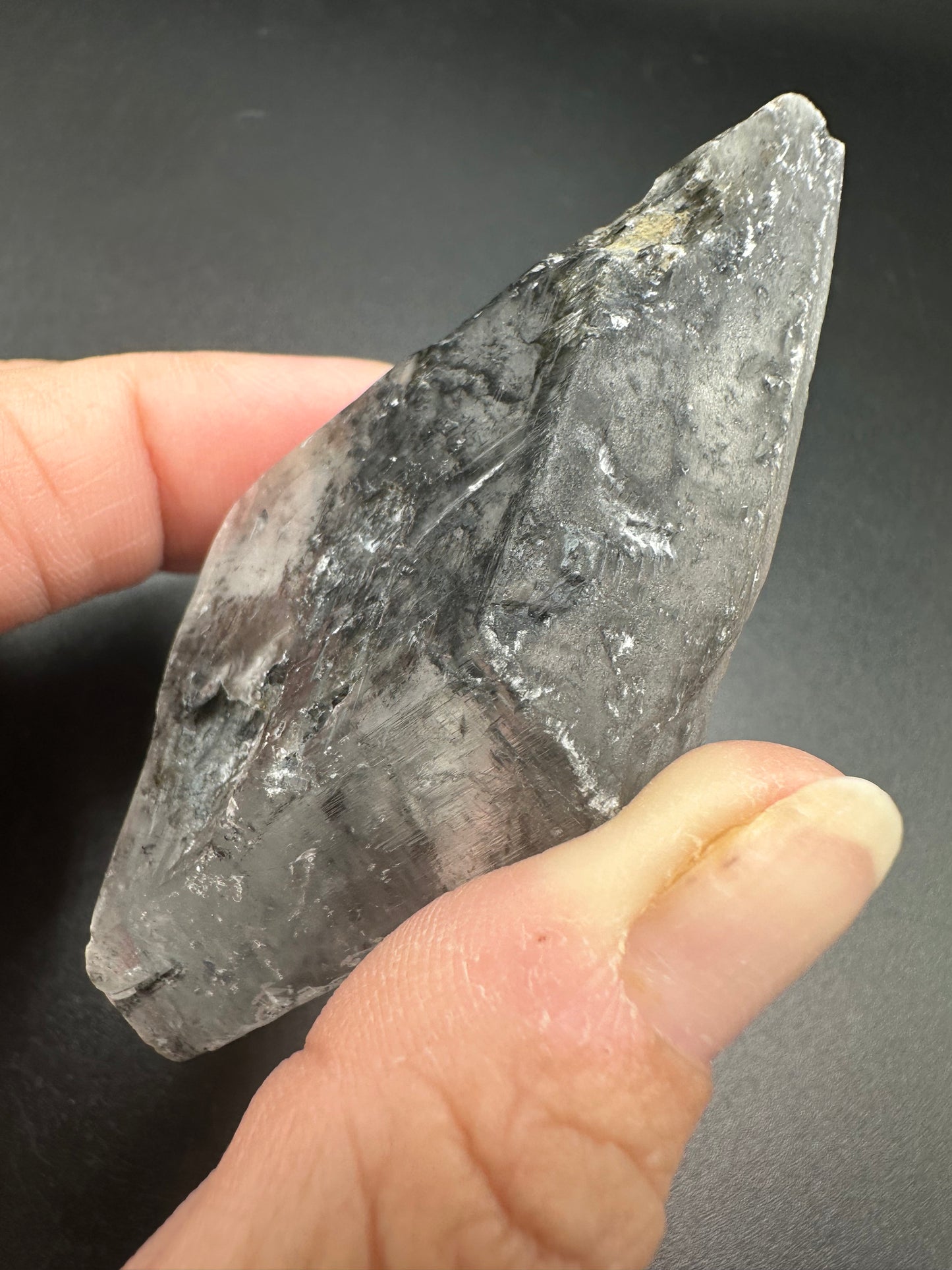 Gypsum var. Selenite with Pyrite & Sand Inclusions