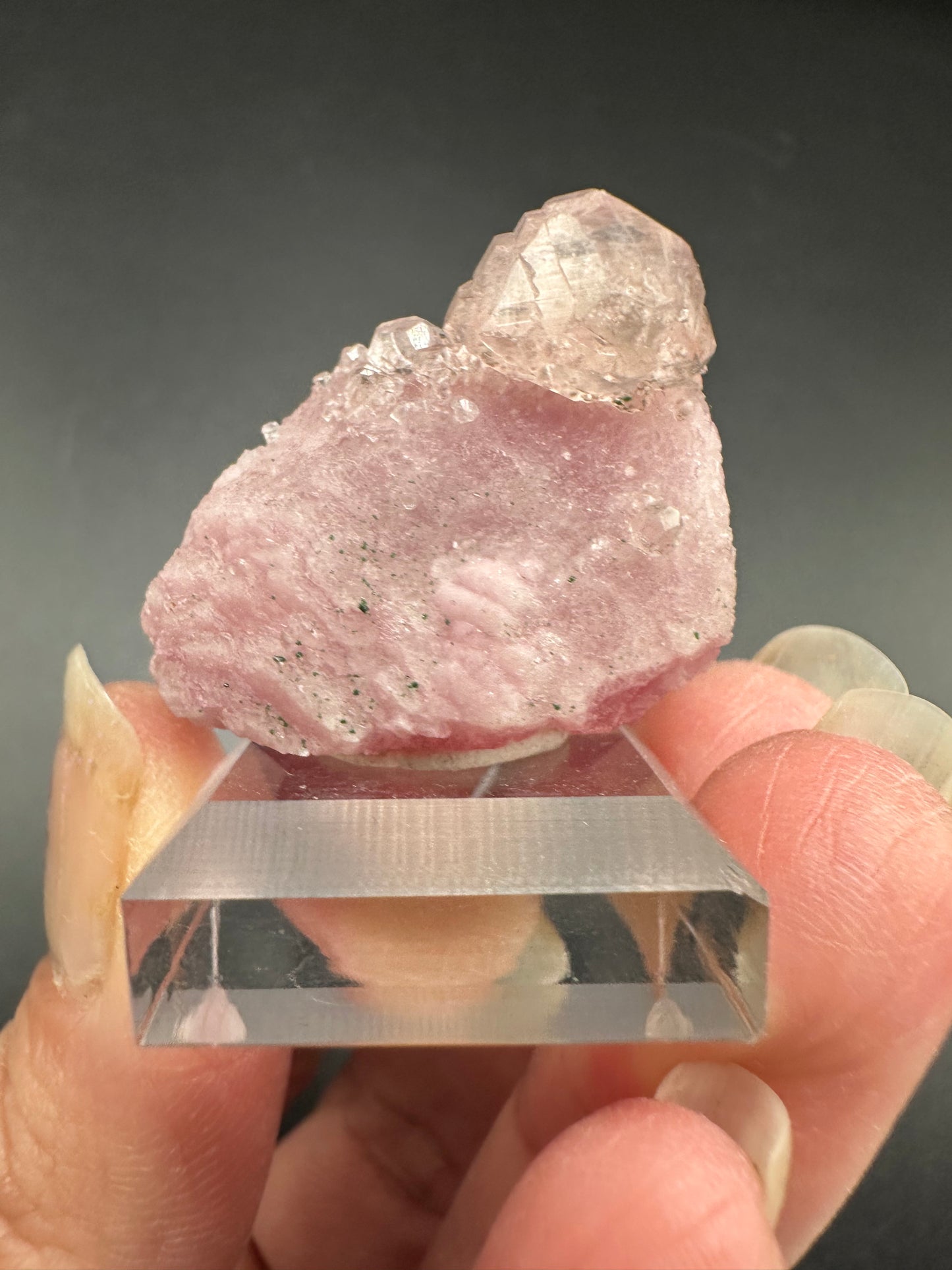 Calcite on Cobaltoan Calcite