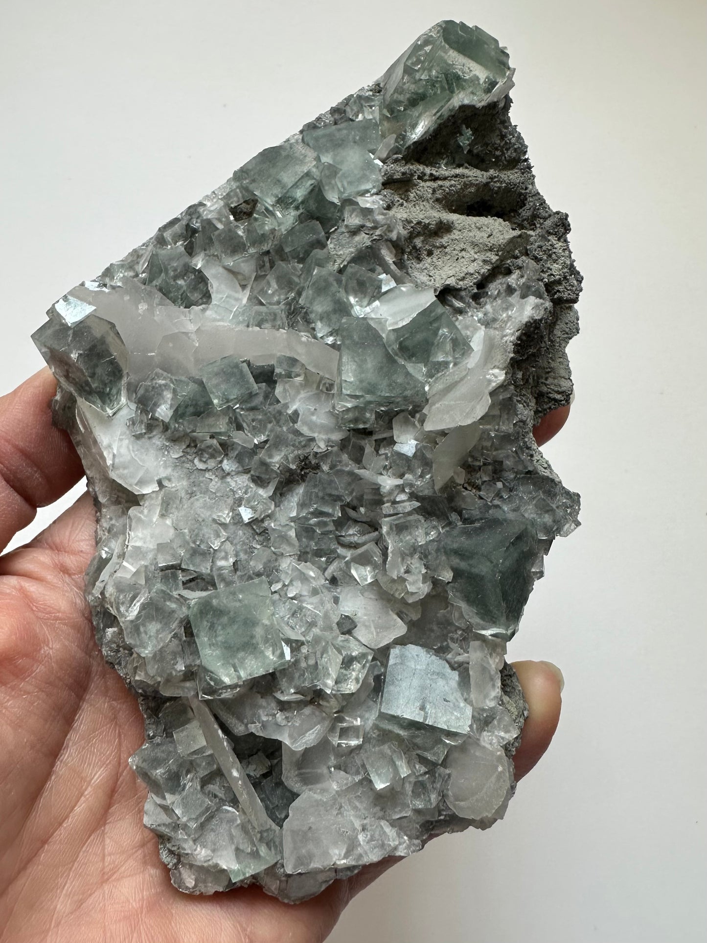 Glass Clear Green Fluorite Specimen from Xianghualing, Hunan, China
