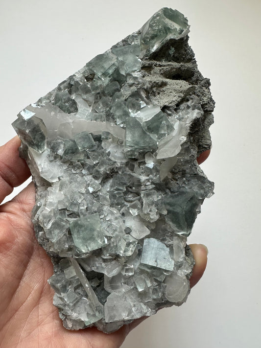Glass Clear Green Fluorite Specimen from Xianghualing, Hunan, China