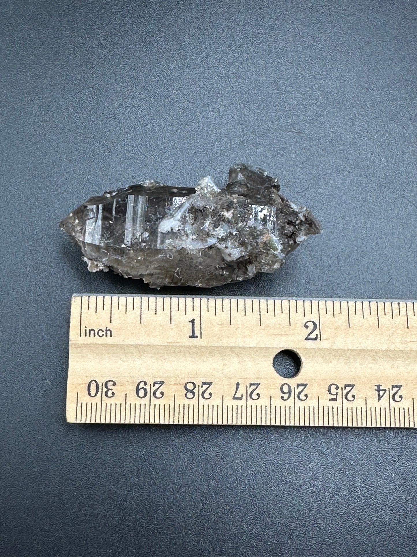 Smoky Quartz with Calcite Specimen