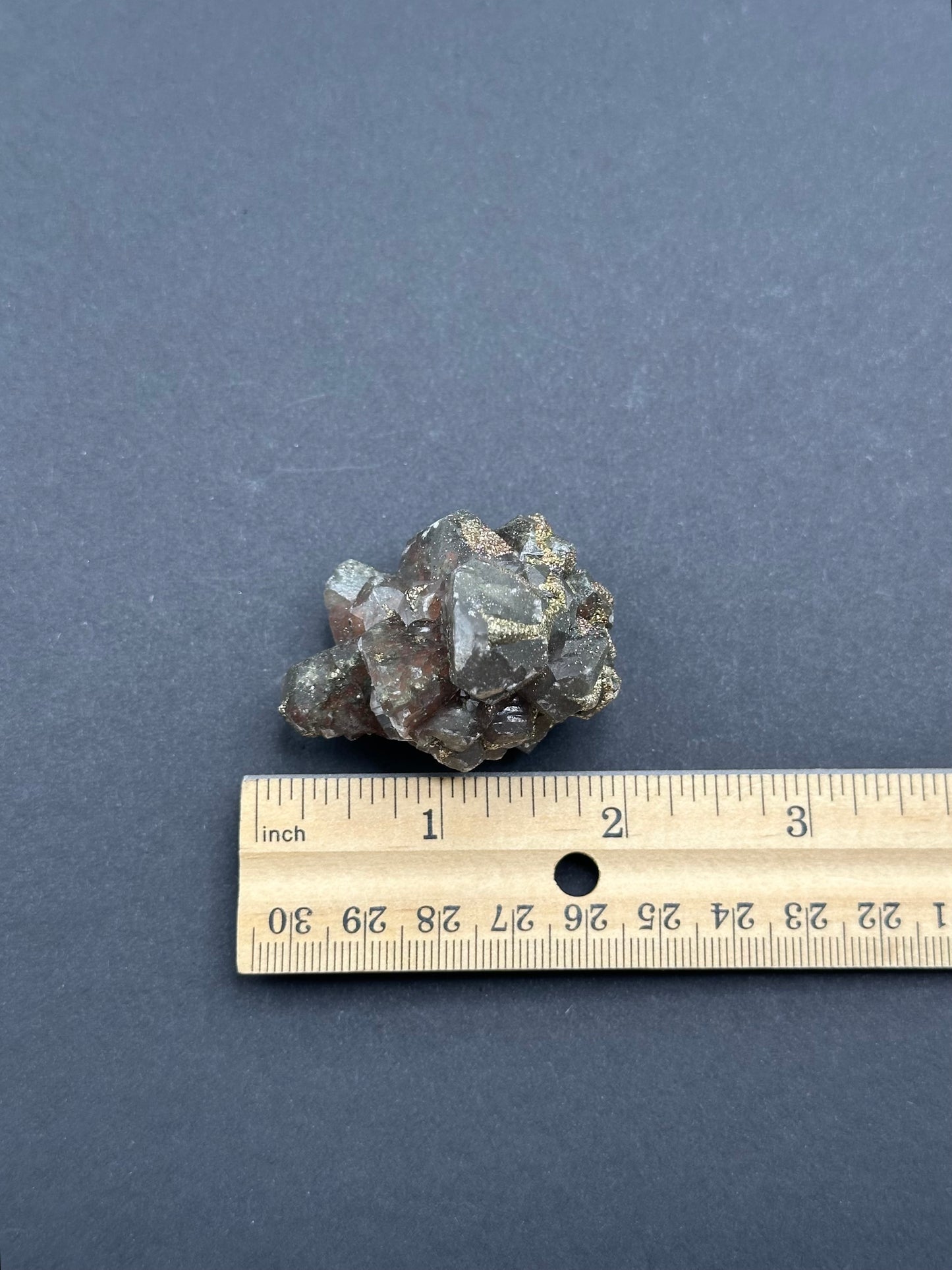 Red Calcite with Chalcopyrite