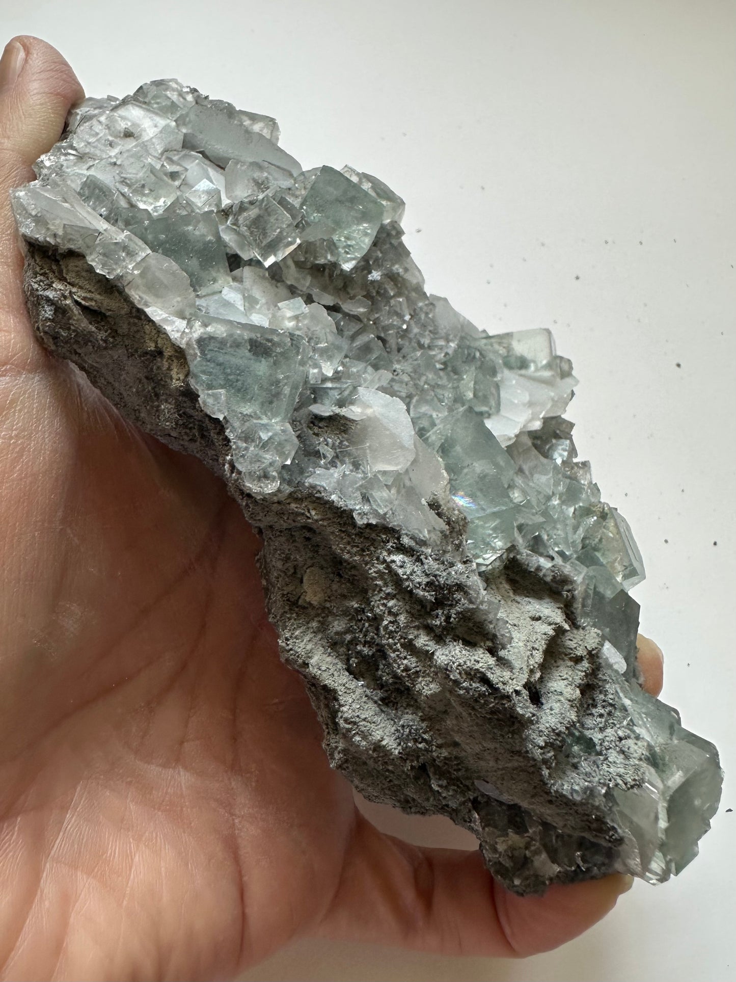 Glass Clear Green Fluorite Specimen from Xianghualing, Hunan, China