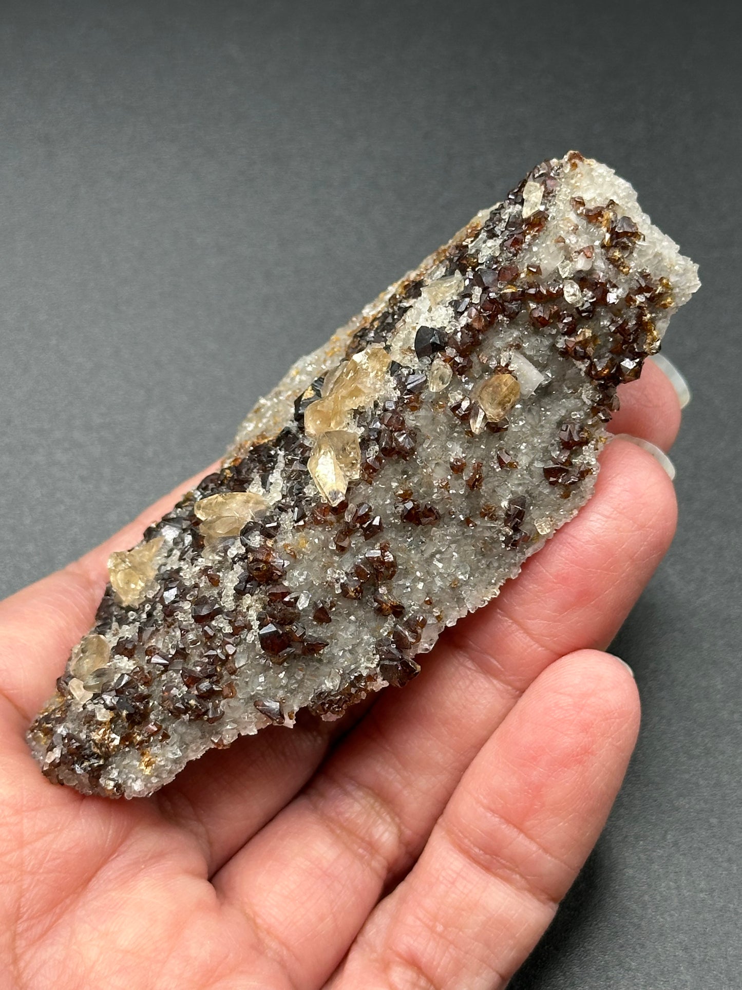 Calcite with Sphalerite and Dolomite from the Elmwood Mine