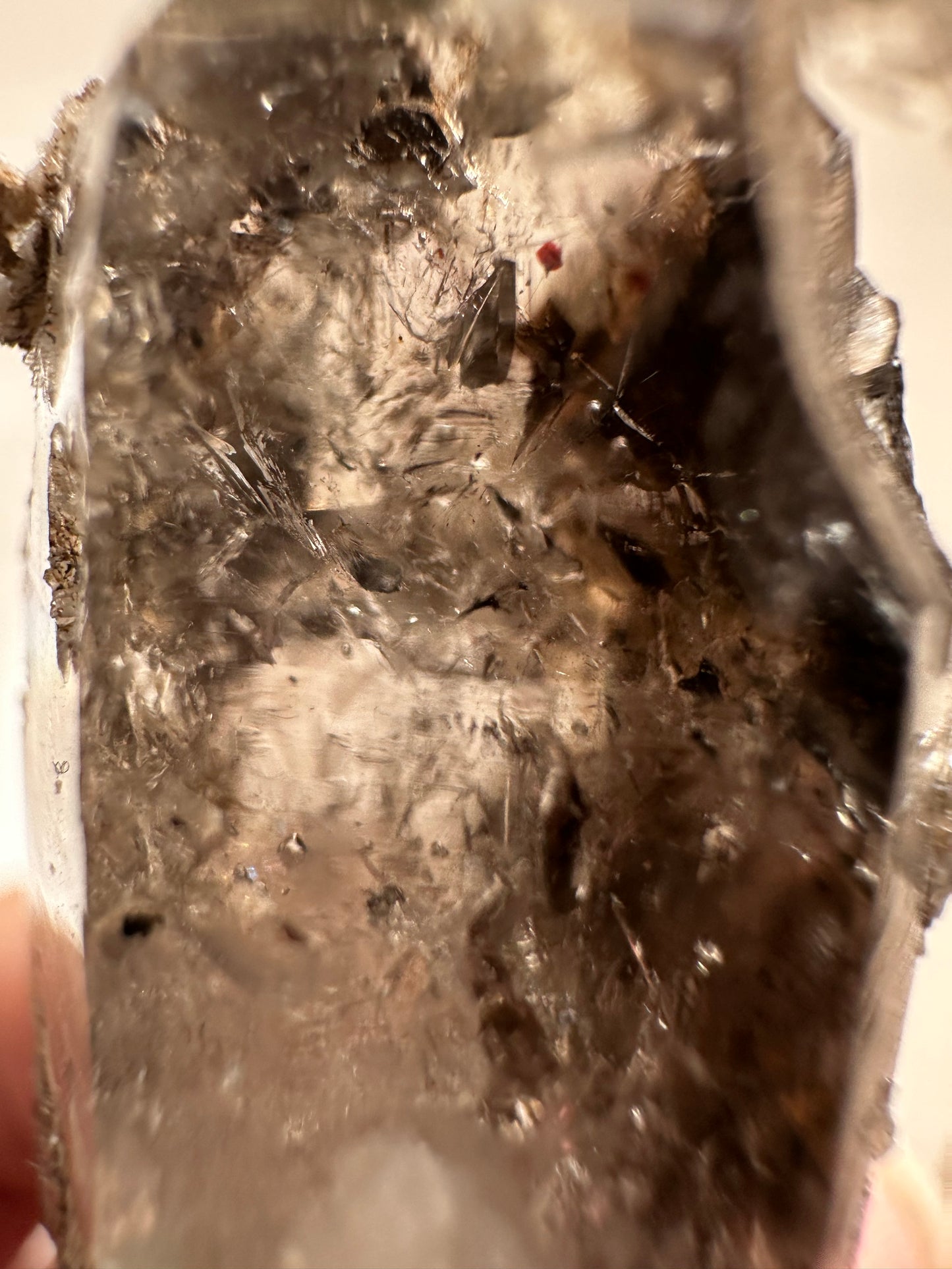 Smoky Quartz with Calcite Specimen