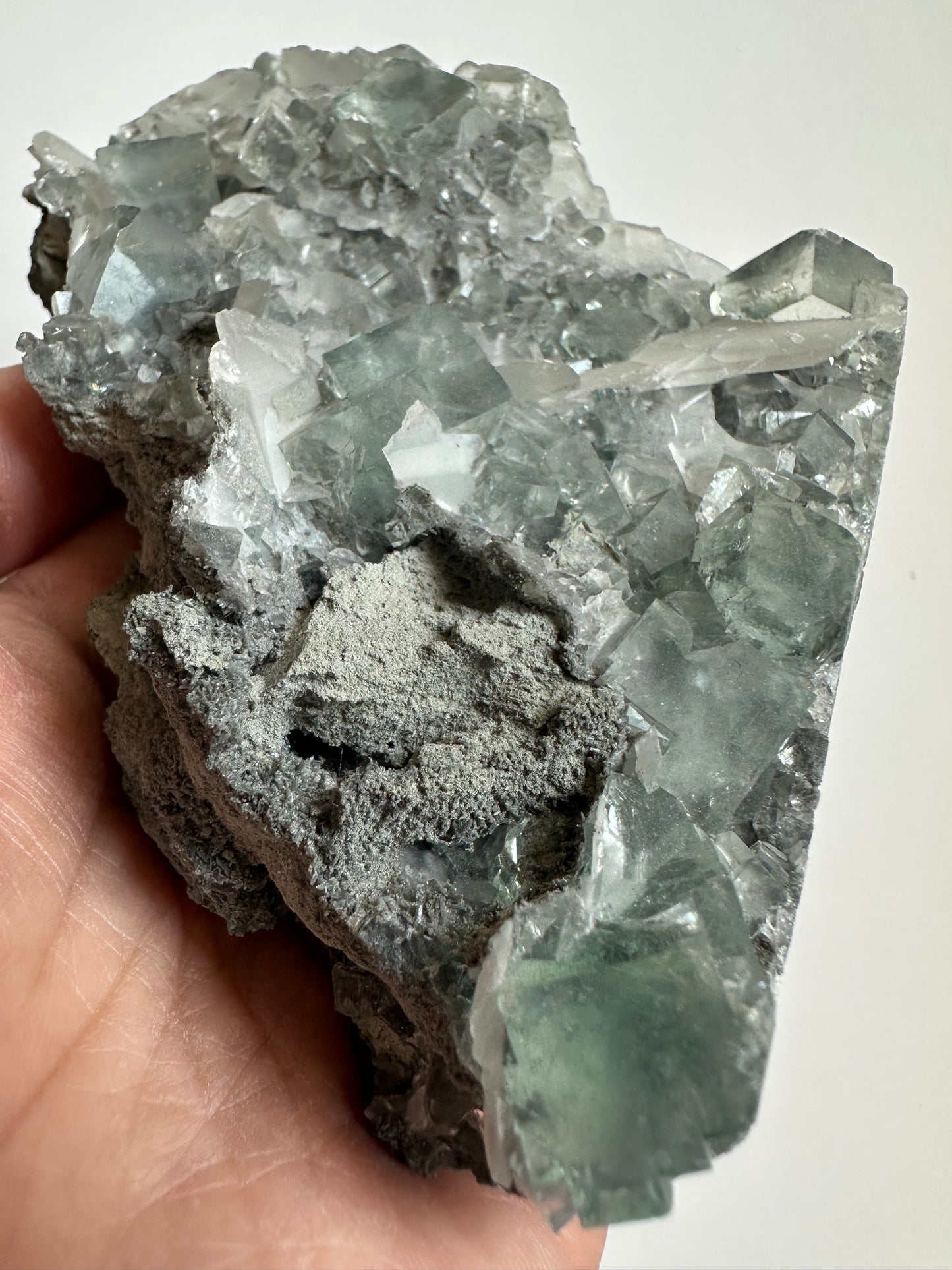 Glass Clear Green Fluorite Specimen from Xianghualing, Hunan, China