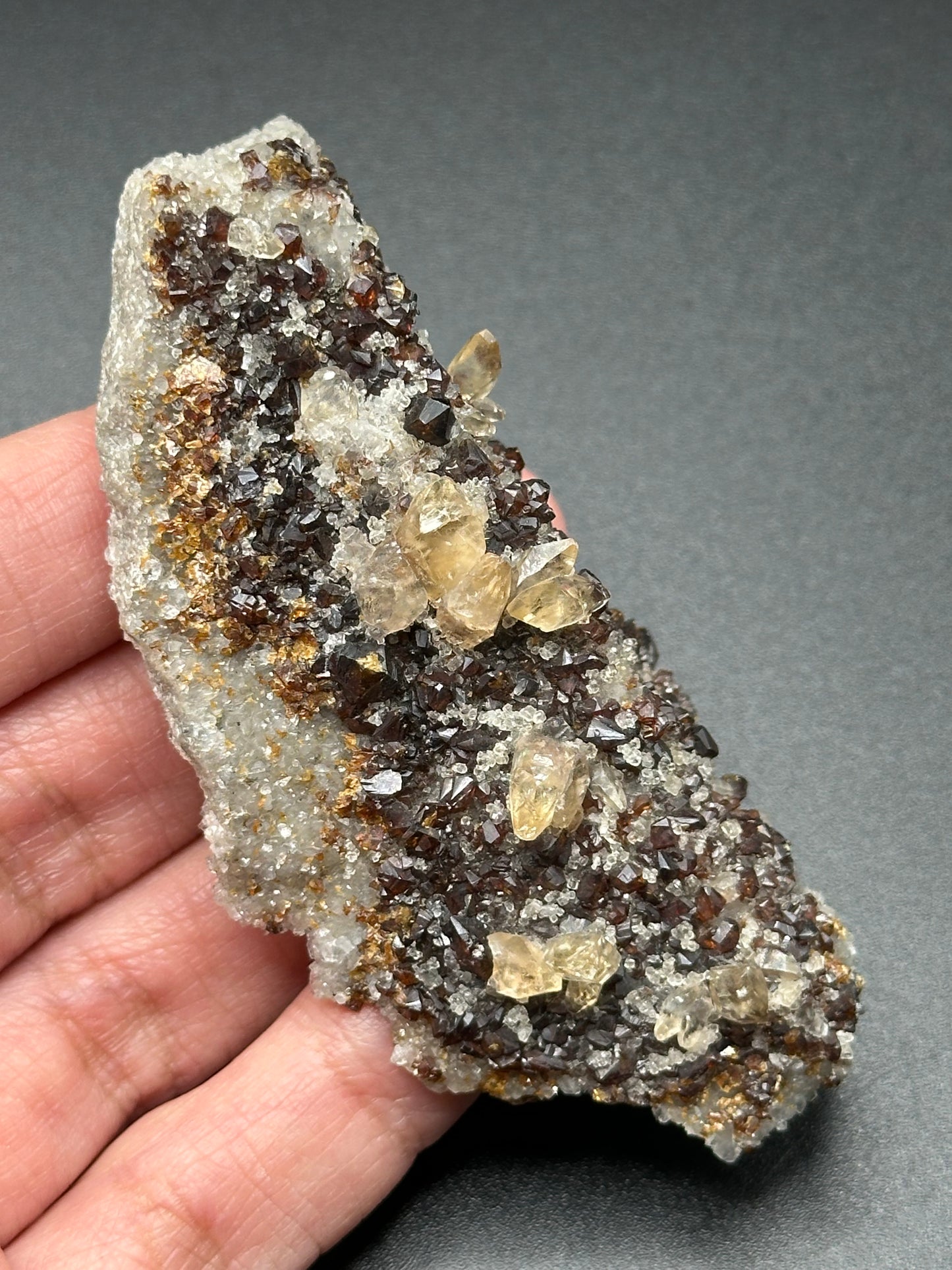 Calcite with Sphalerite and Dolomite from the Elmwood Mine