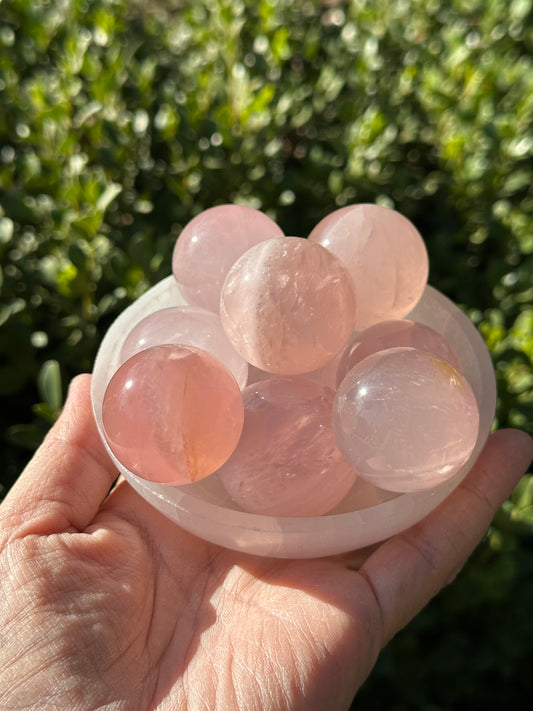 One (1) Rose Quartz Sphere
