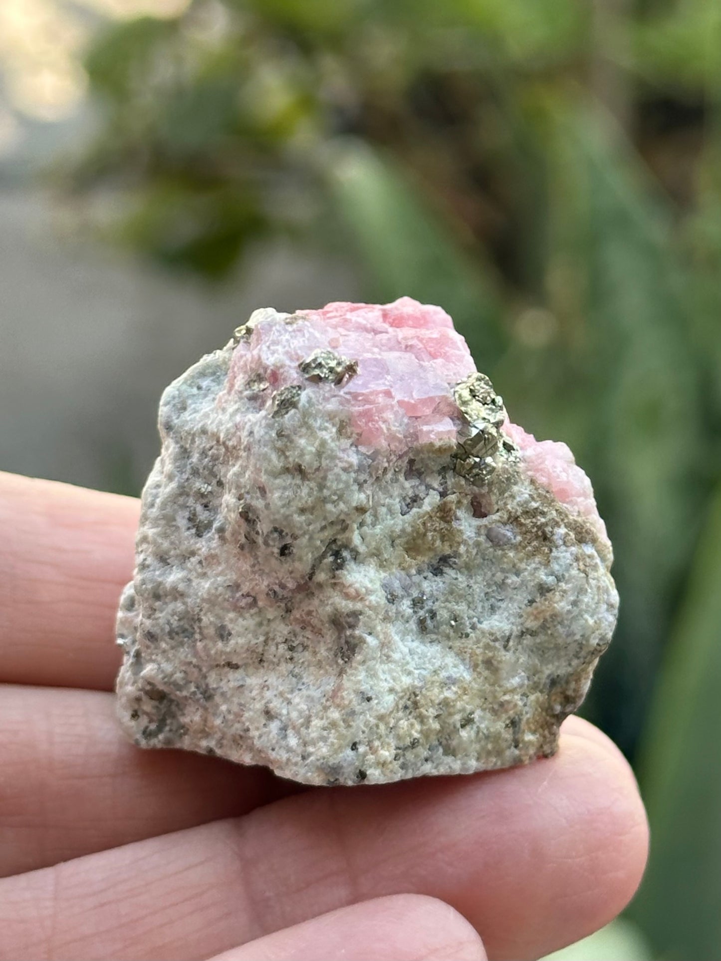 Rhodochrosite and Pyrite on Matrix from the Wutong Mine, Guangxi, China