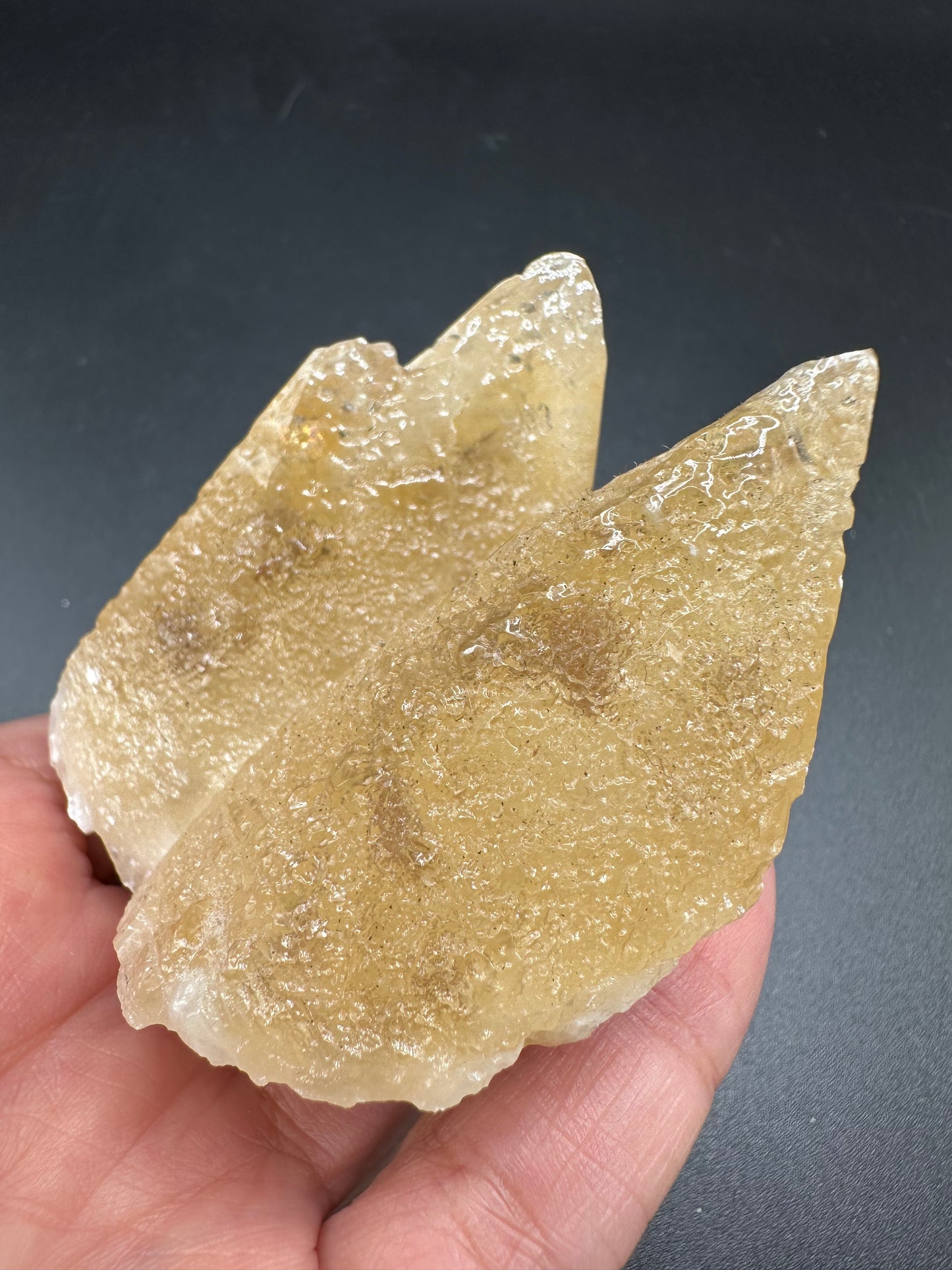Etched Calcite Twins with Galena