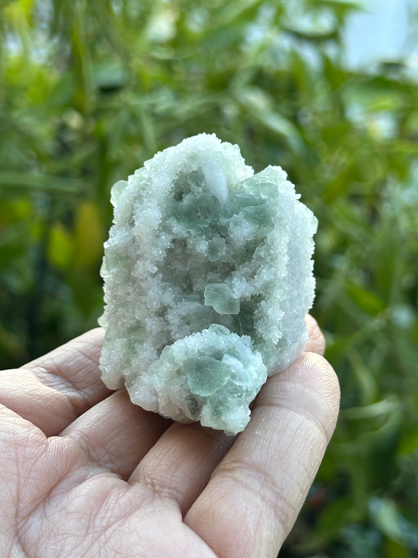 Fluorite with Drusy and Candle Quartz