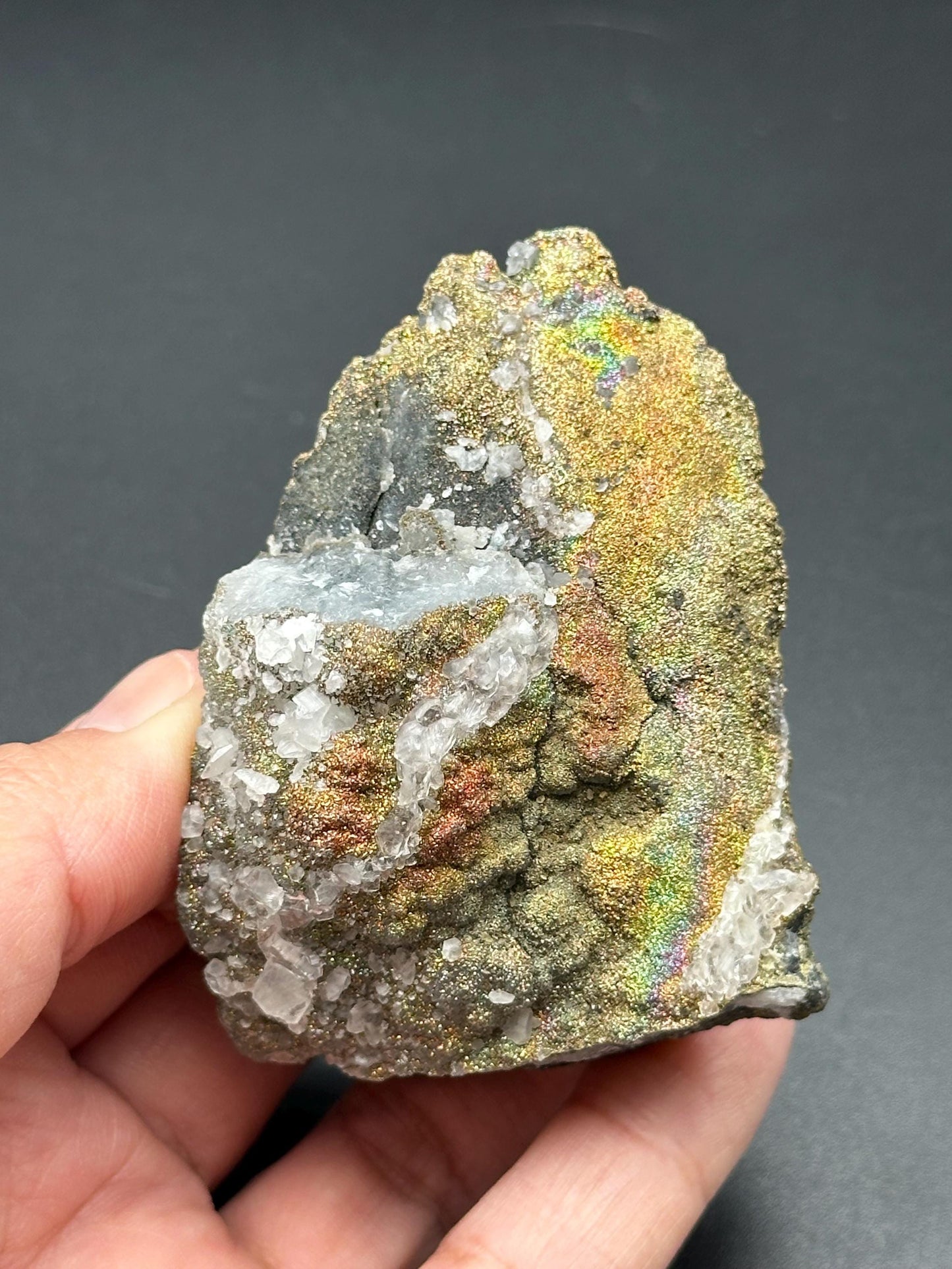 Pyrolusite Marcasite in Quartz