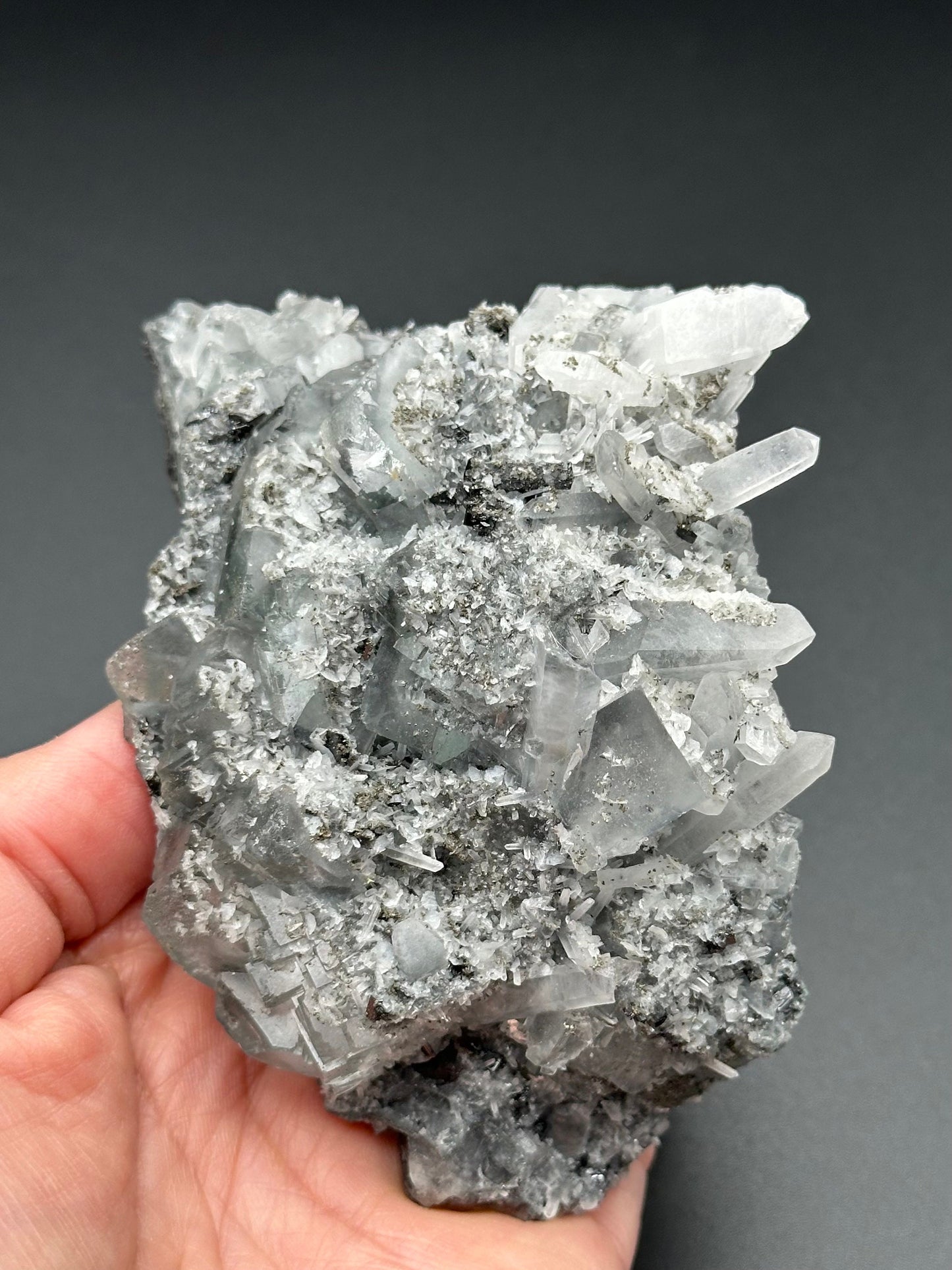 Fluorite with Quartz from the Yindu Mine, Inner Mongolia, China