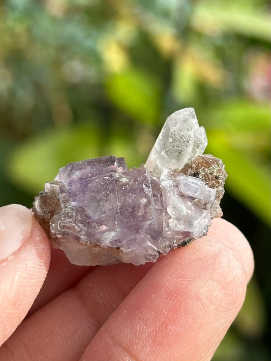 YGX Fluorite with Quartz from Yaogangxian, Hunan, China - UV Reactive