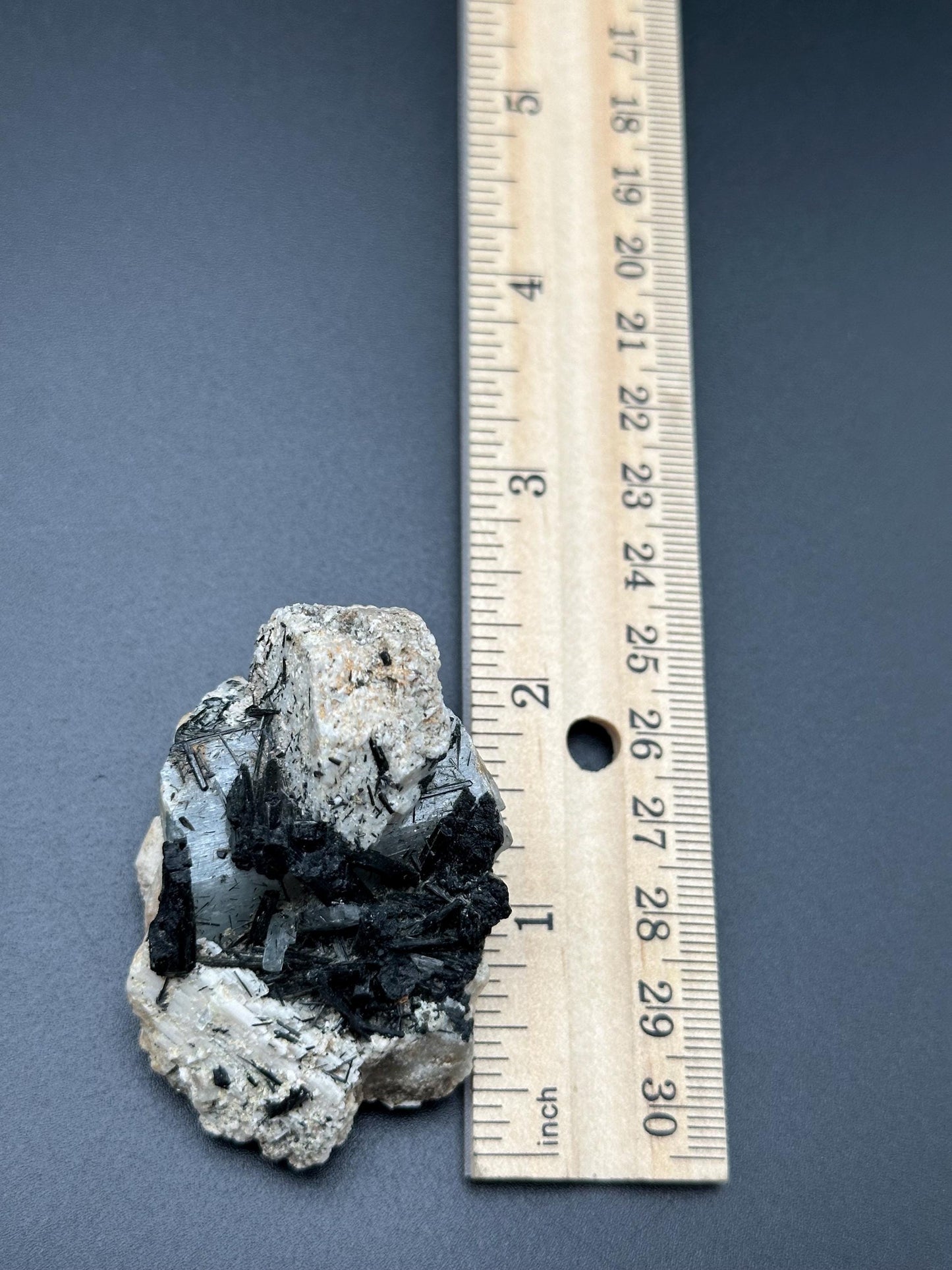 Aquamarine with Schorl and Feldspar from Namibia