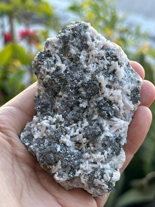Rhodochrosite and Galena on Sphalerite and Pyrite Matrix from Peru