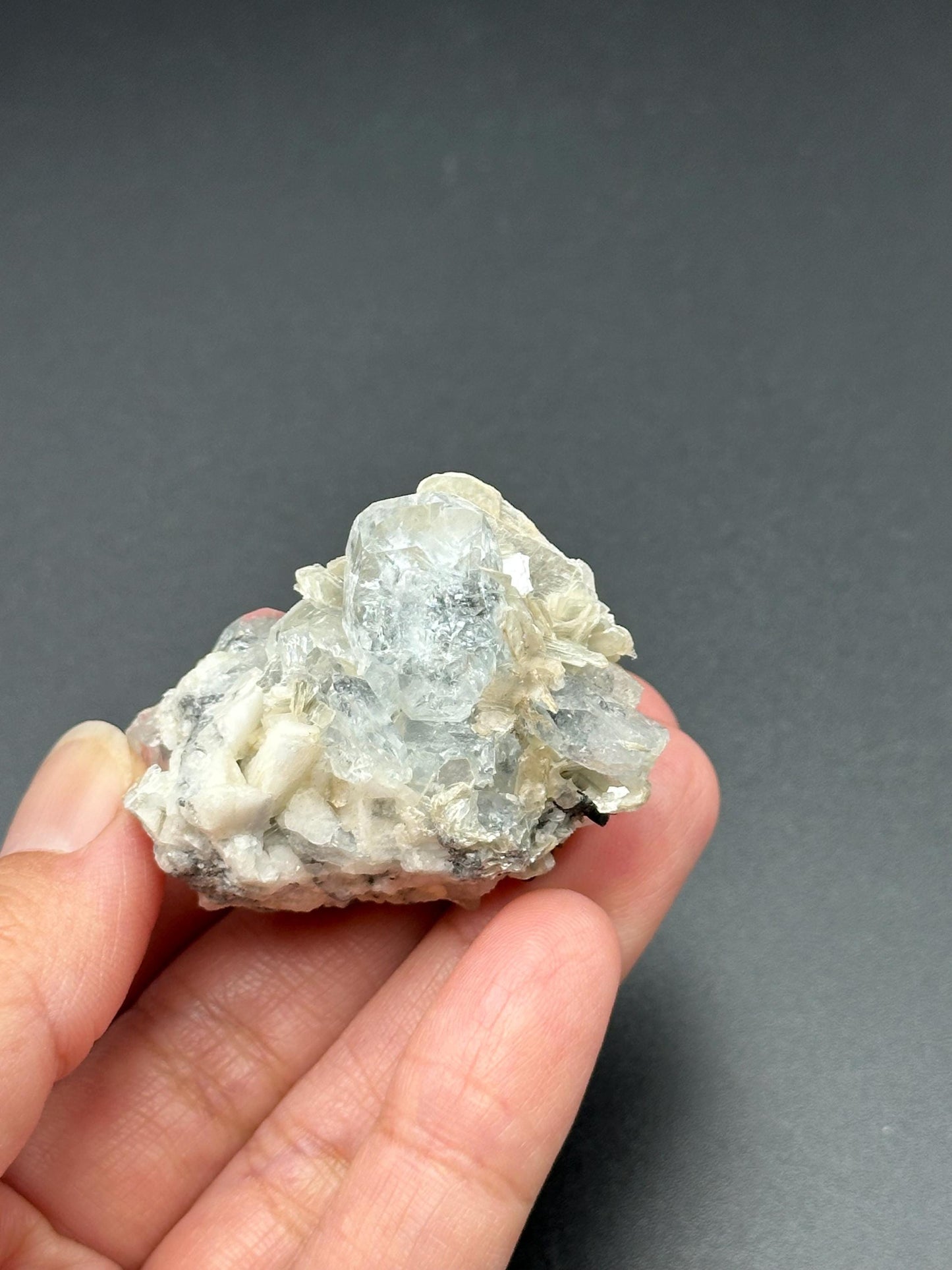 Aquamarine with Albite and Pegmatite