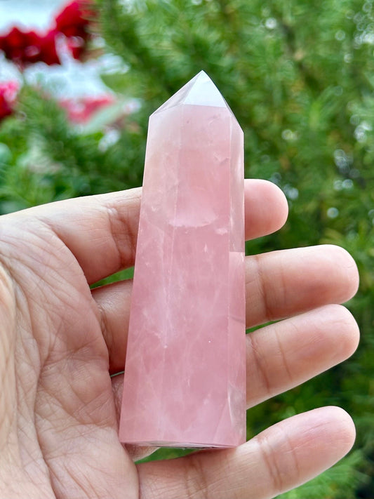 3.5 inch Rose Quartz Tower