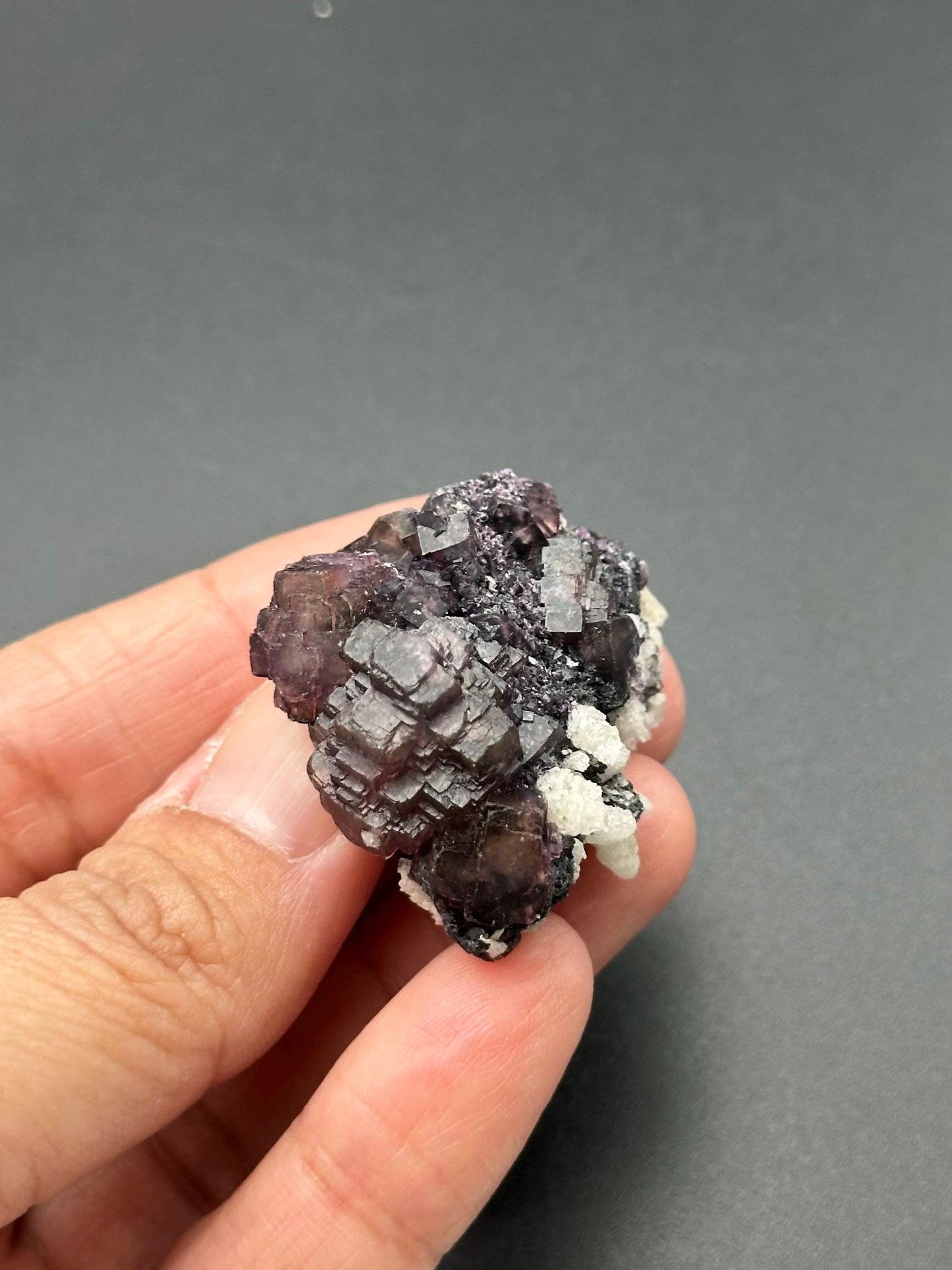 Fluorite with Calcite Specimen